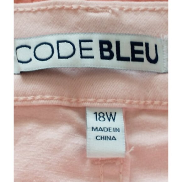 Code Bleu SoHo Hi Rise Cropped Jeans Capri Pockets Pink Stretch  - 18W - Picture 7 of 8